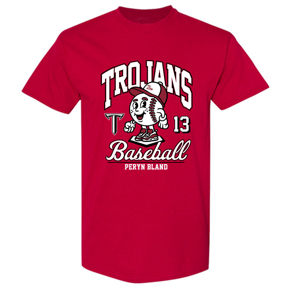Troy - NCAA Baseball : Peryn Bland - Cardinal Red T-Shirt-0