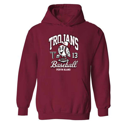 Troy - NCAA Baseball : Peryn Bland - Cardinal Red Hooded Sweatshirt-0