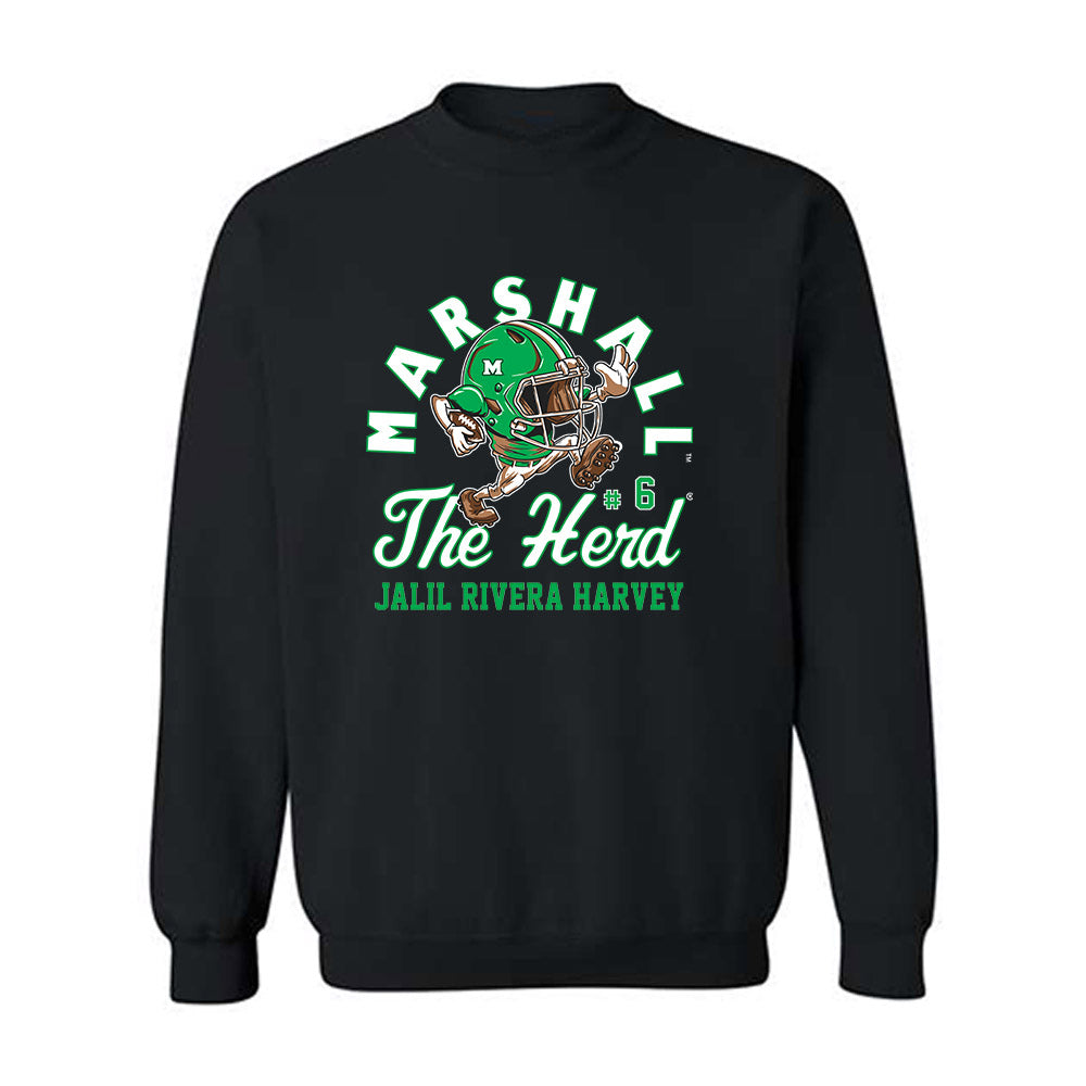 Marshall - NCAA Football : Jalil Rivera Harvey - Crewneck Sweatshirt-0