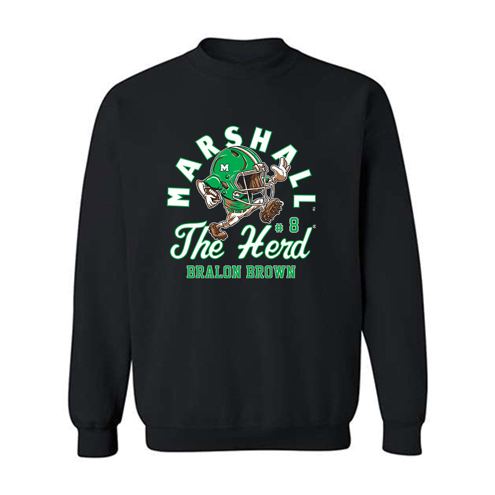 Marshall - NCAA Football : Bralon Brown - Crewneck Sweatshirt