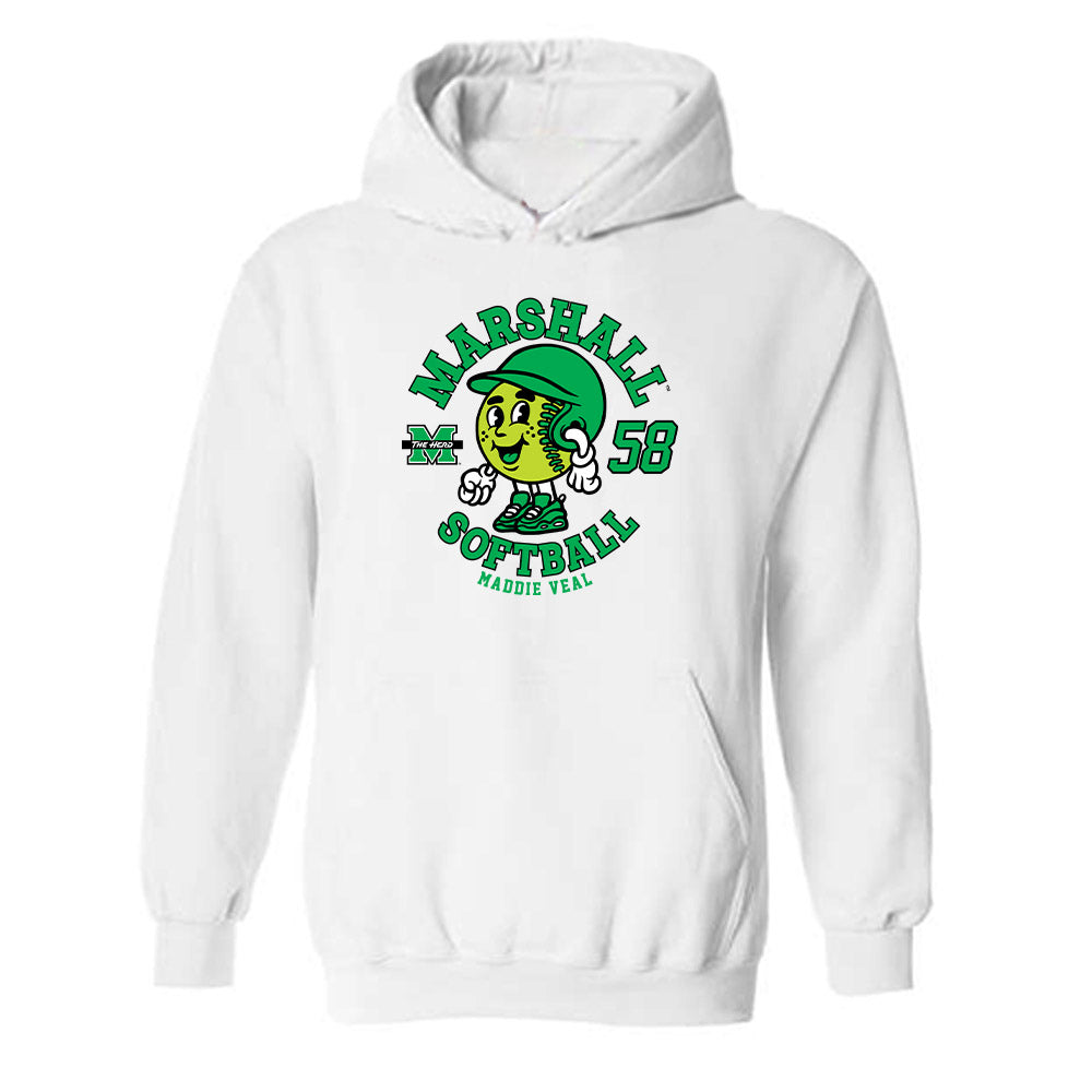 Marshall - NCAA Softball : Maddie Veal - Fashion Shersey Hooded Sweatshirt-0