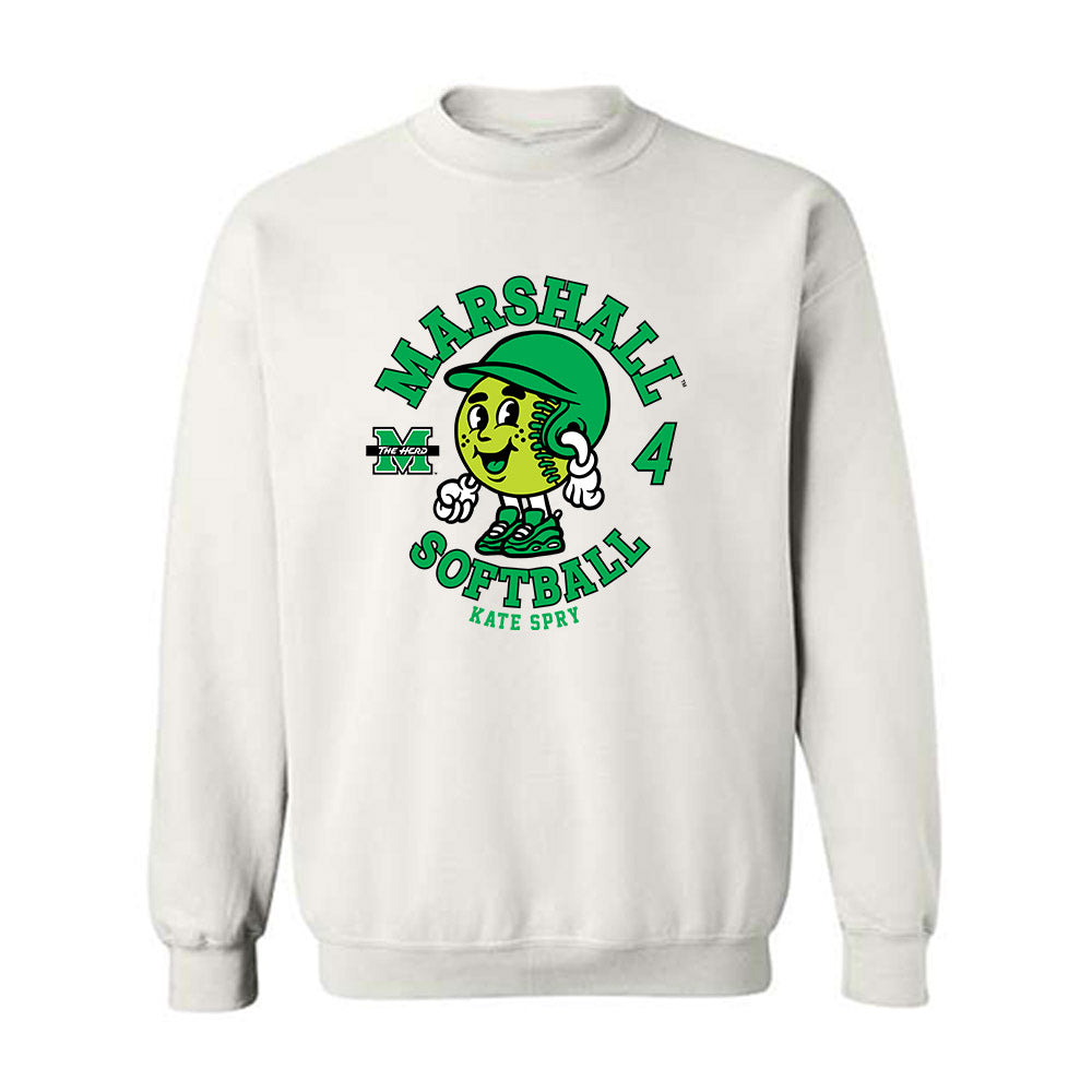 Marshall - NCAA Softball : Kate Spry - Fashion Shersey Crewneck Sweatshirt-0