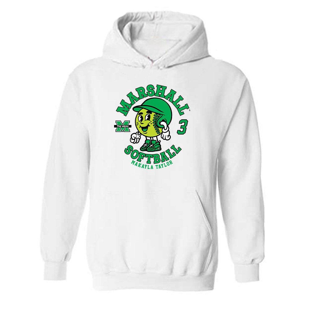 Marshall - NCAA Softball : Makayla Taylor - Fashion Shersey Hooded Sweatshirt-0