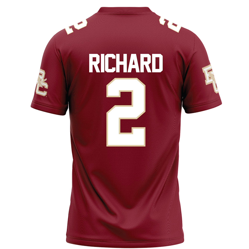 Boston College - NCAA Football : Turbo Richard - Maroon Football Jersey-1