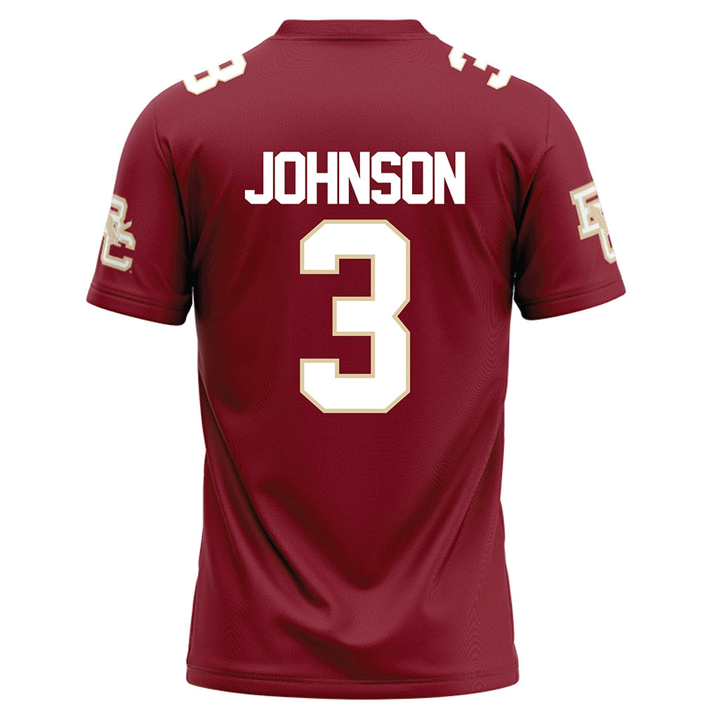 Boston College - NCAA Football : Khari Johnson - Maroon Football Jersey