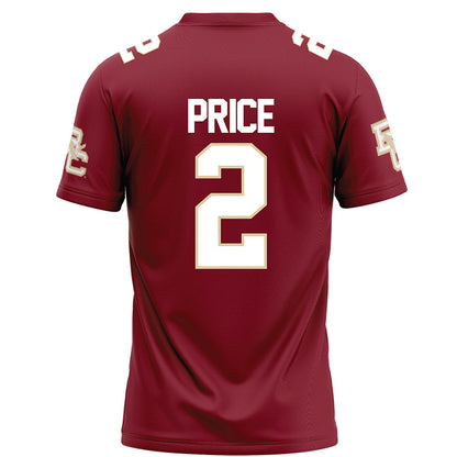 Boston College - NCAA Football : Kp Price - Maroon Football Jersey-1