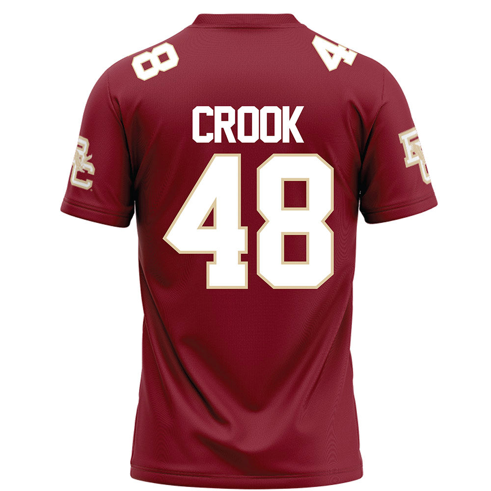 Boston College - NCAA Football : Cooper Crook - Maroon Football Jersey