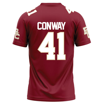 Boston College - NCAA Football : Liam Conway - Maroon Football Jersey