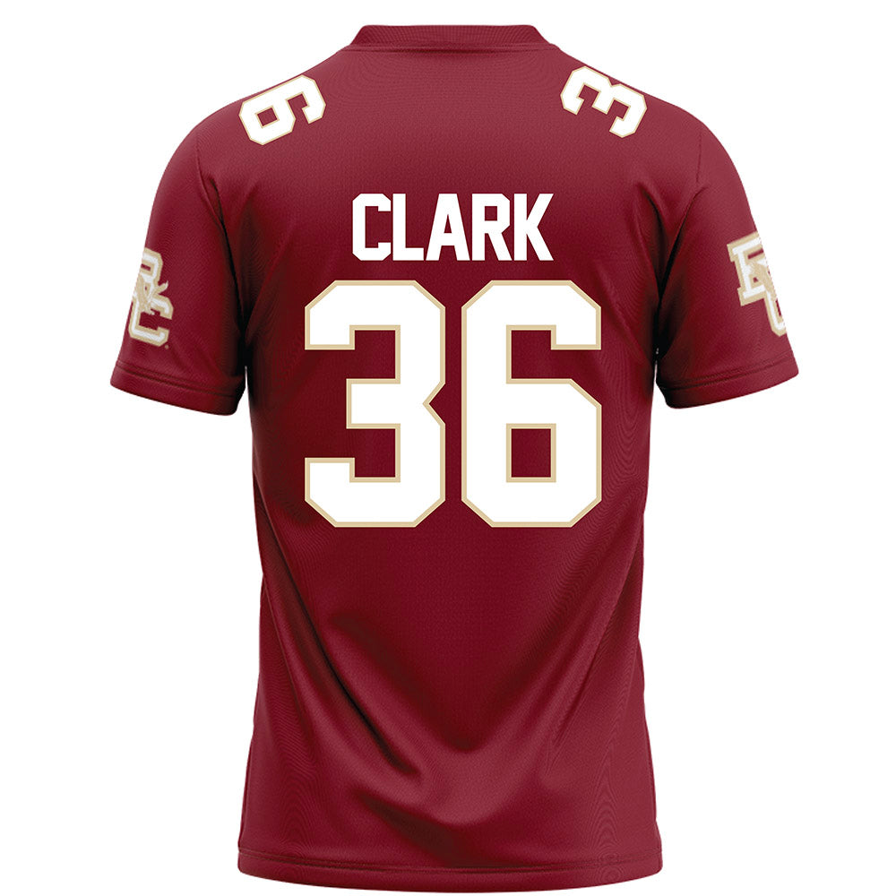 Boston College - NCAA Football : Hunter Clark - Maroon Football Jersey-1