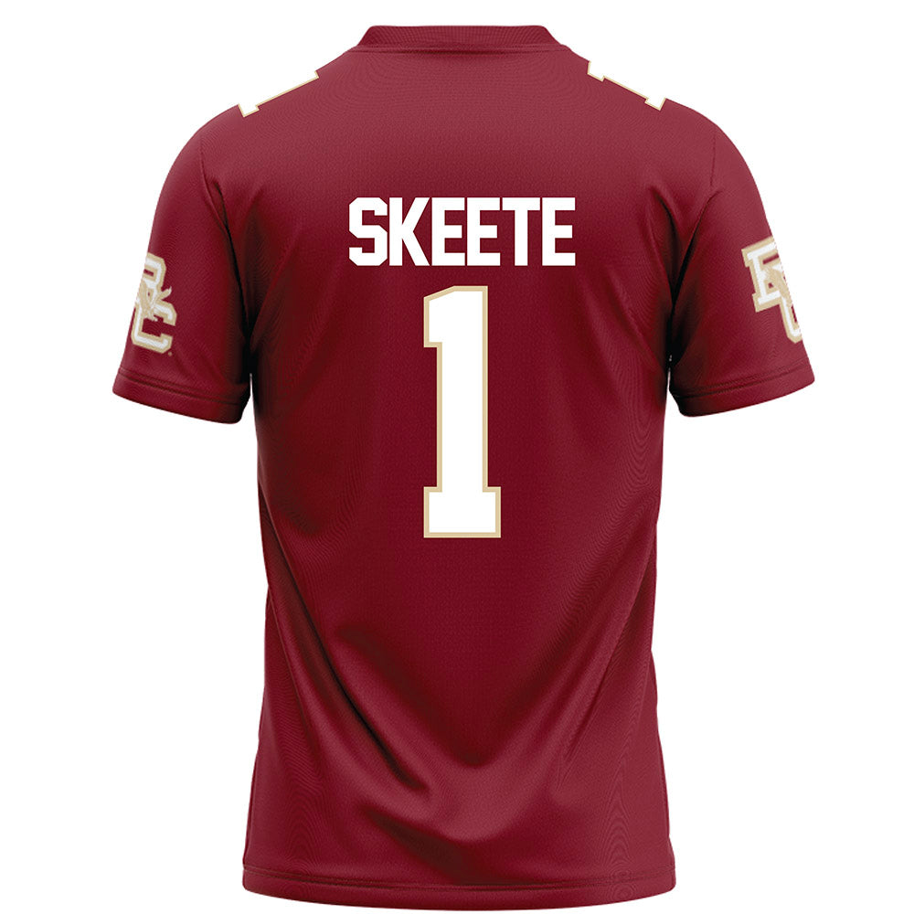 Boston College - NCAA Football : Jaedn Skeete - Maroon Football Jersey-1