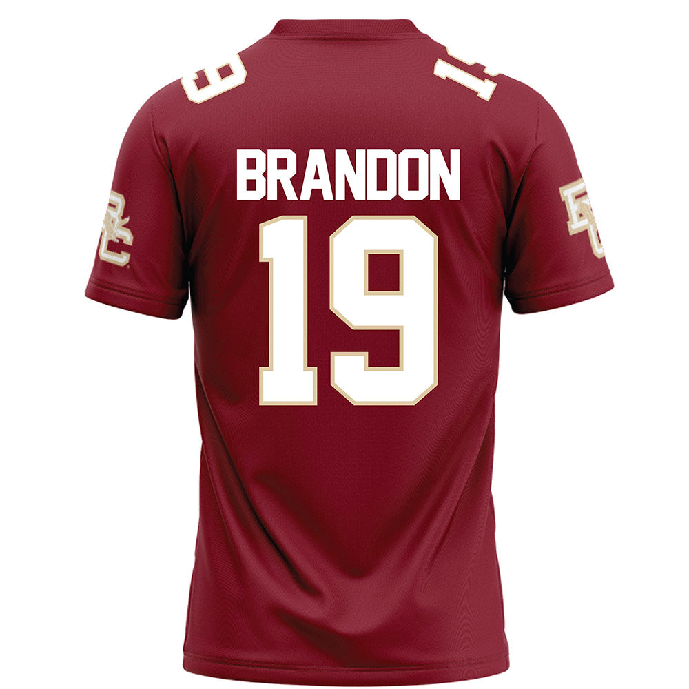 Boston College - NCAA Football : Jack Brandon - Maroon Football Jersey