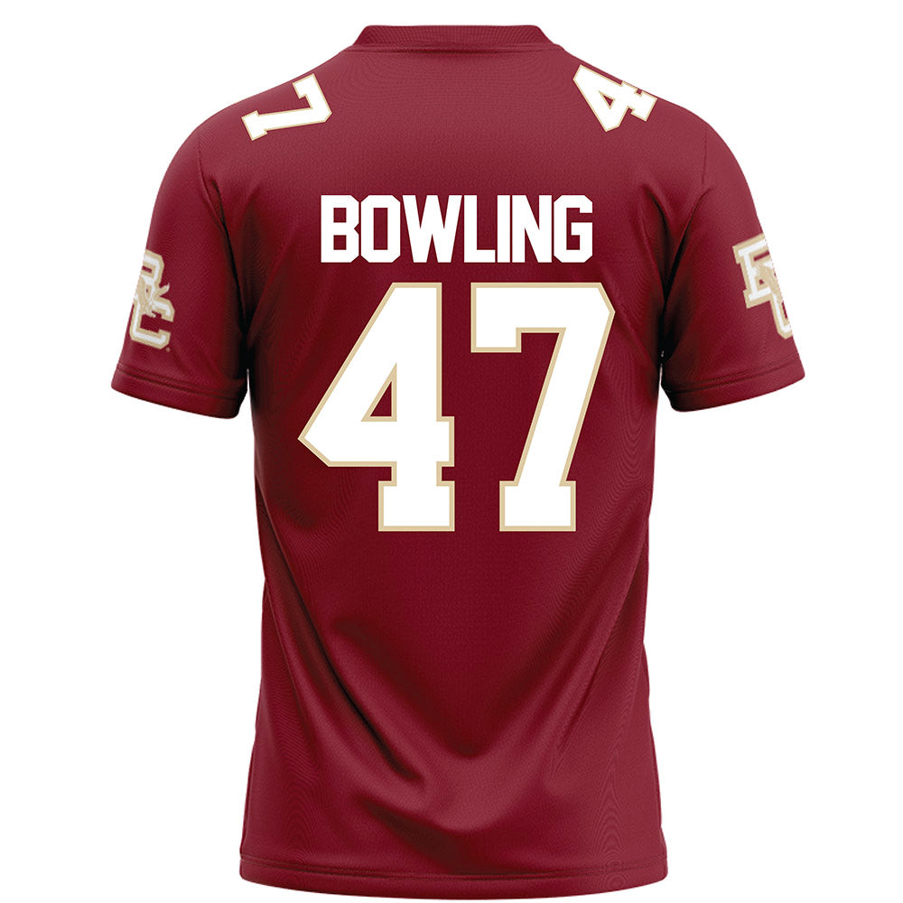 Boston College - NCAA Football : Caden Bowling - Maroon Football Jersey