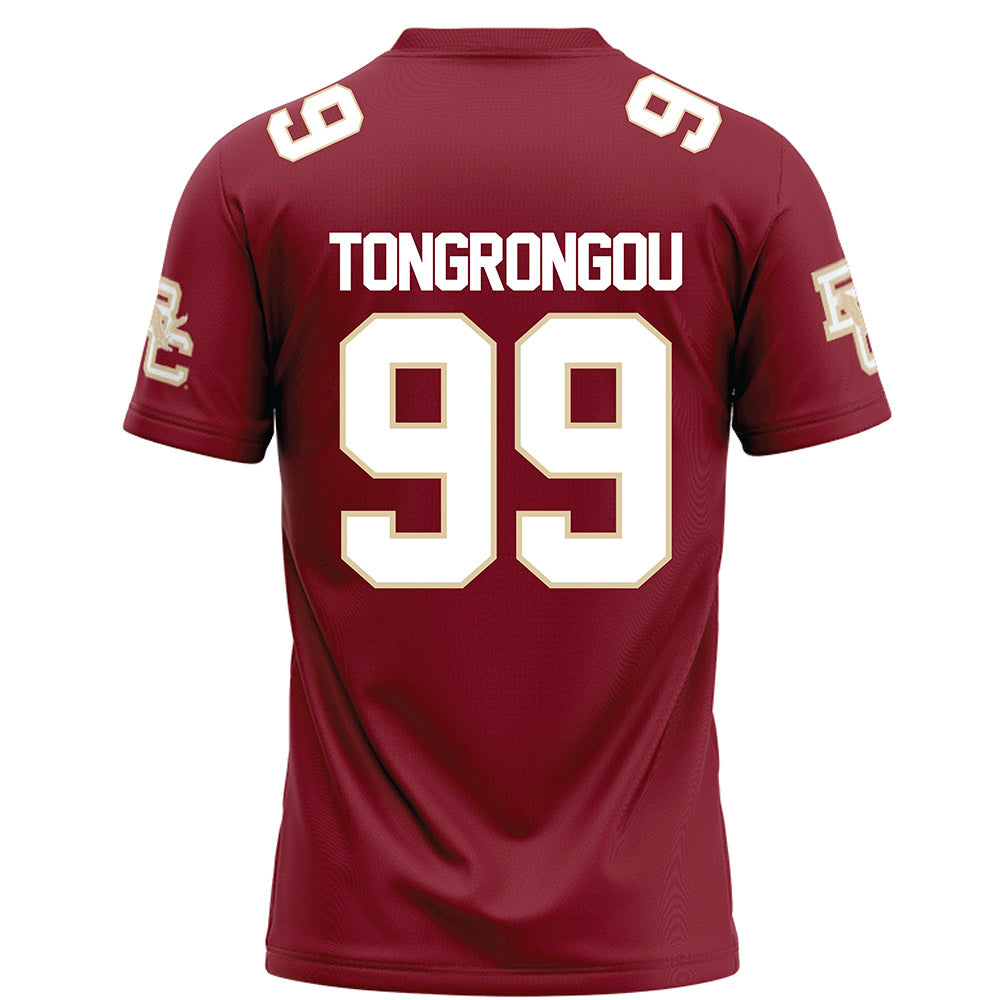 Boston College - NCAA Football : Gilbert Tongrongou - Maroon Football Jersey