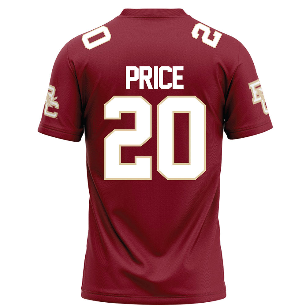 Boston College - NCAA Football : Kp Price - Maroon Football Jersey