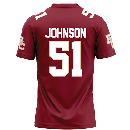 Boston College - NCAA Football : Amir Johnson - Maroon Football Jersey-1