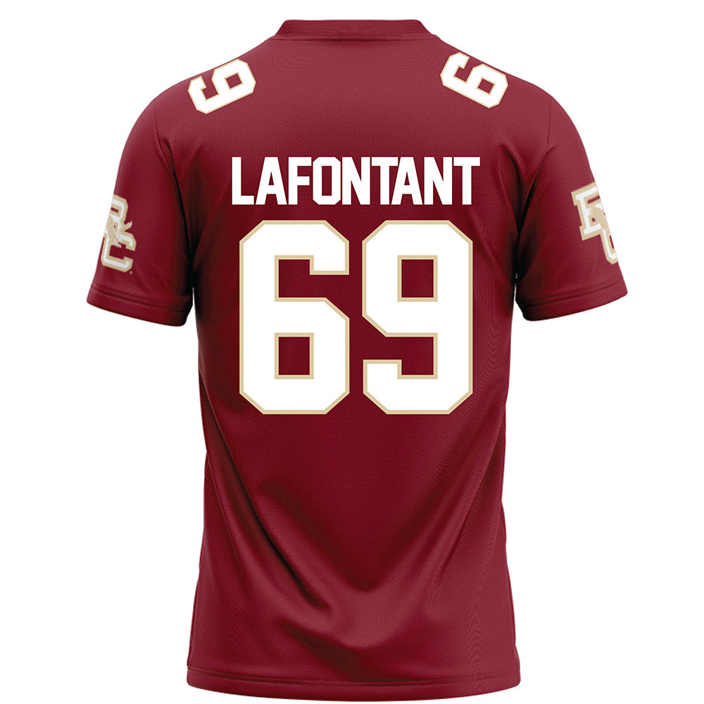 Boston College - NCAA Football : Jadon Lafontant - Maroon Football Jersey