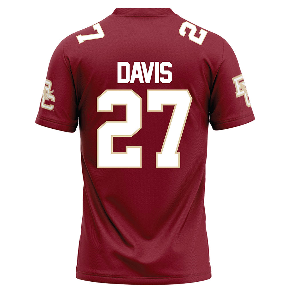 Boston College - NCAA Football : Omarion Davis - Maroon Football Jersey-1