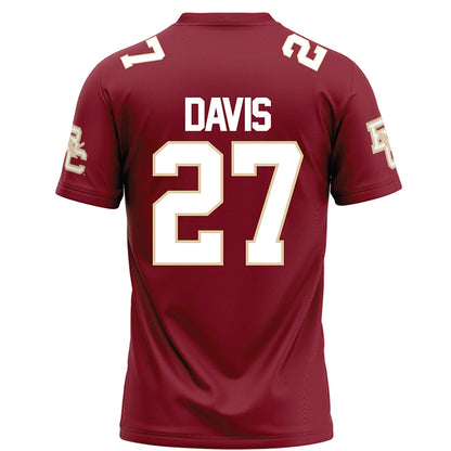 Boston College - NCAA Football : Omarion Davis - Maroon Football Jersey-1