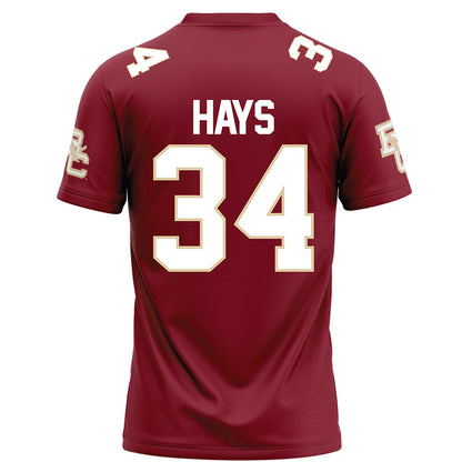 Boston College - NCAA Football : Tim Hays - Maroon Football Jersey