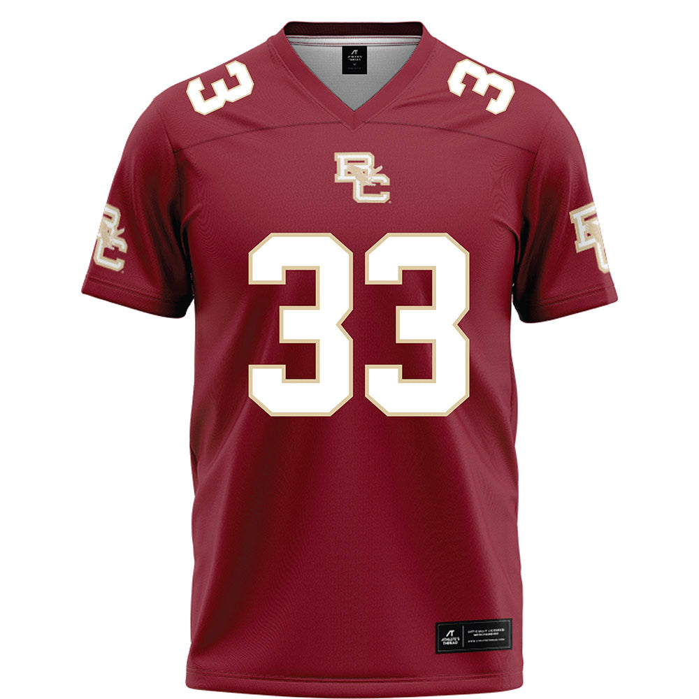 Boston College - NCAA Football : Owen McGowan - Maroon Football Jersey