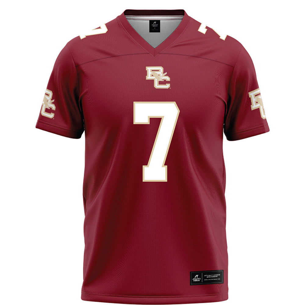 Boston College - NCAA Football : Jake Coniglio - Maroon Football Jersey-0