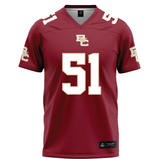 Boston College - NCAA Football : Amir Johnson - Maroon Football Jersey-0