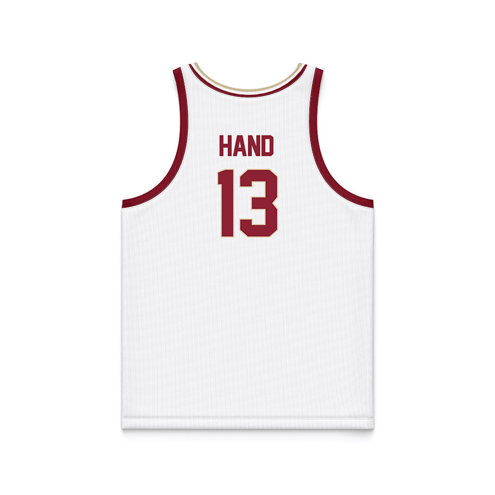 Boston College - NCAA Men's Basketball : Donald Hand - White Basketball Jersey