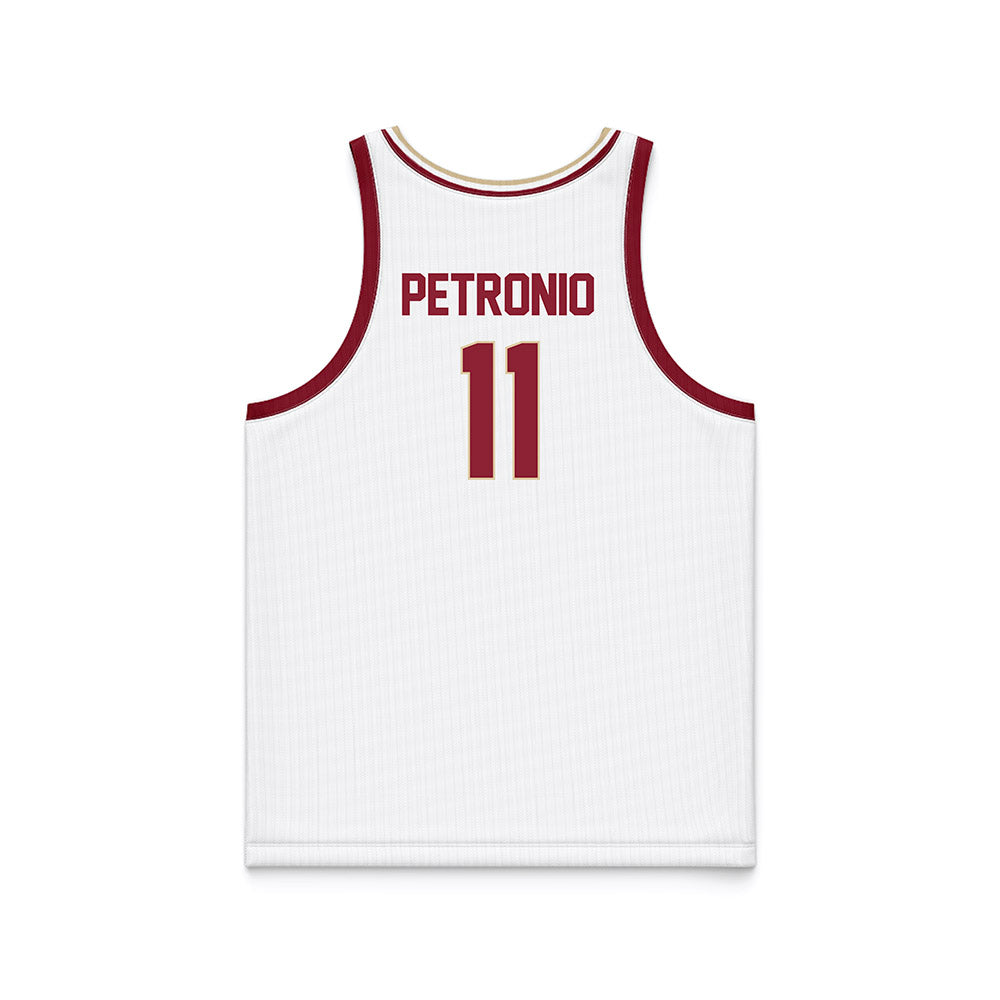 Boston College - NCAA Men's Basketball : Nick Petronio - White Basketball Jersey