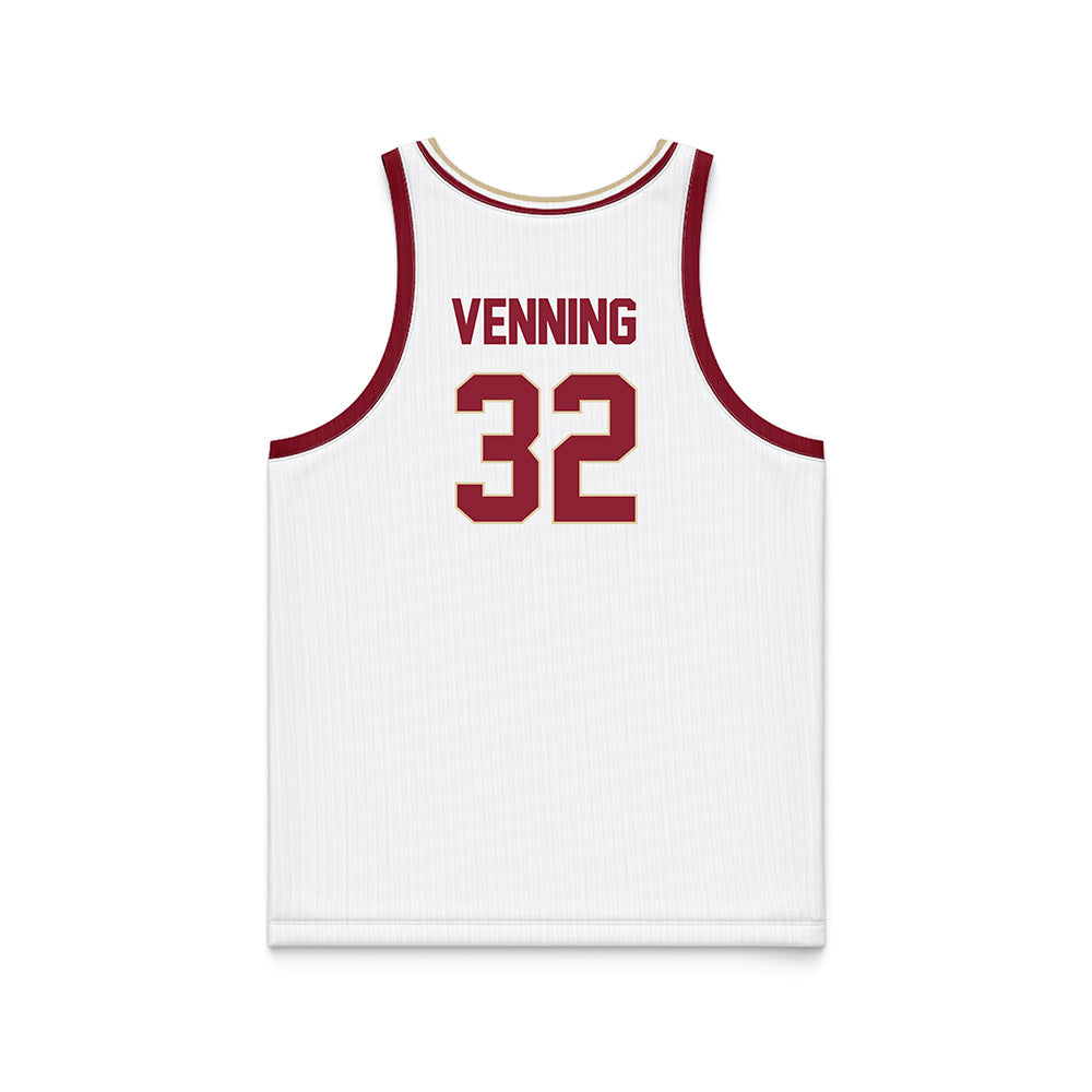 Boston College - NCAA Men's Basketball : Chad Venning - White Basketball Jersey-1