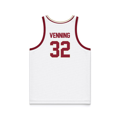 Boston College - NCAA Men's Basketball : Chad Venning - White Basketball Jersey-1