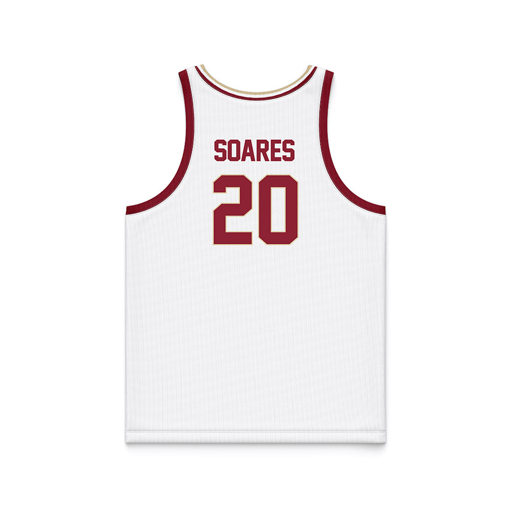 Boston College - NCAA Men's Basketball : Ethan Soares - White Basketball Jersey