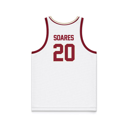 Boston College - NCAA Men's Basketball : Ethan Soares - White Basketball Jersey