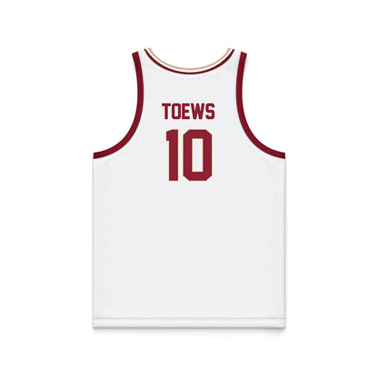 Boston College - NCAA Men's Basketball : Luka Toews - White Basketball Jersey-1