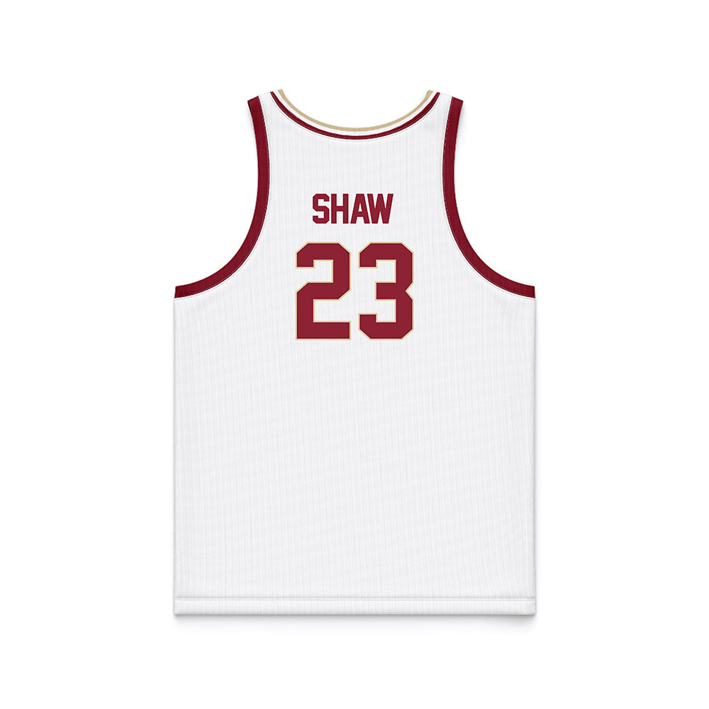 Boston College - NCAA Men's Basketball : Aidan Shaw - White Basketball Jersey-1