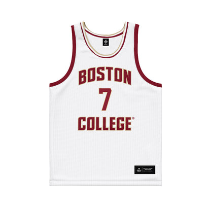 Boston College - NCAA Men's Basketball : Joshua Beadle - White Basketball Jersey