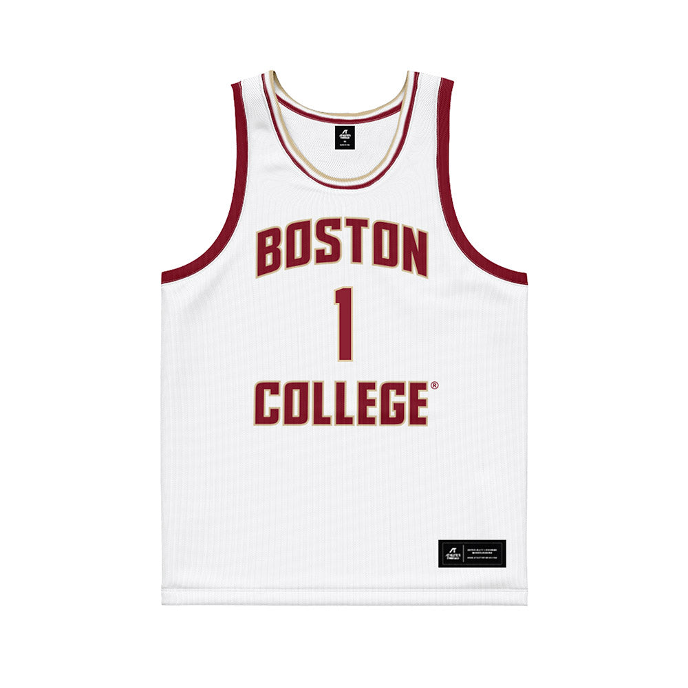 Boston College - NCAA Men's Basketball : Dion Brown - White Basketball Jersey-0