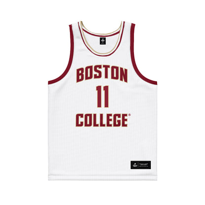 Boston College - NCAA Men's Basketball : Nick Petronio - White Basketball Jersey