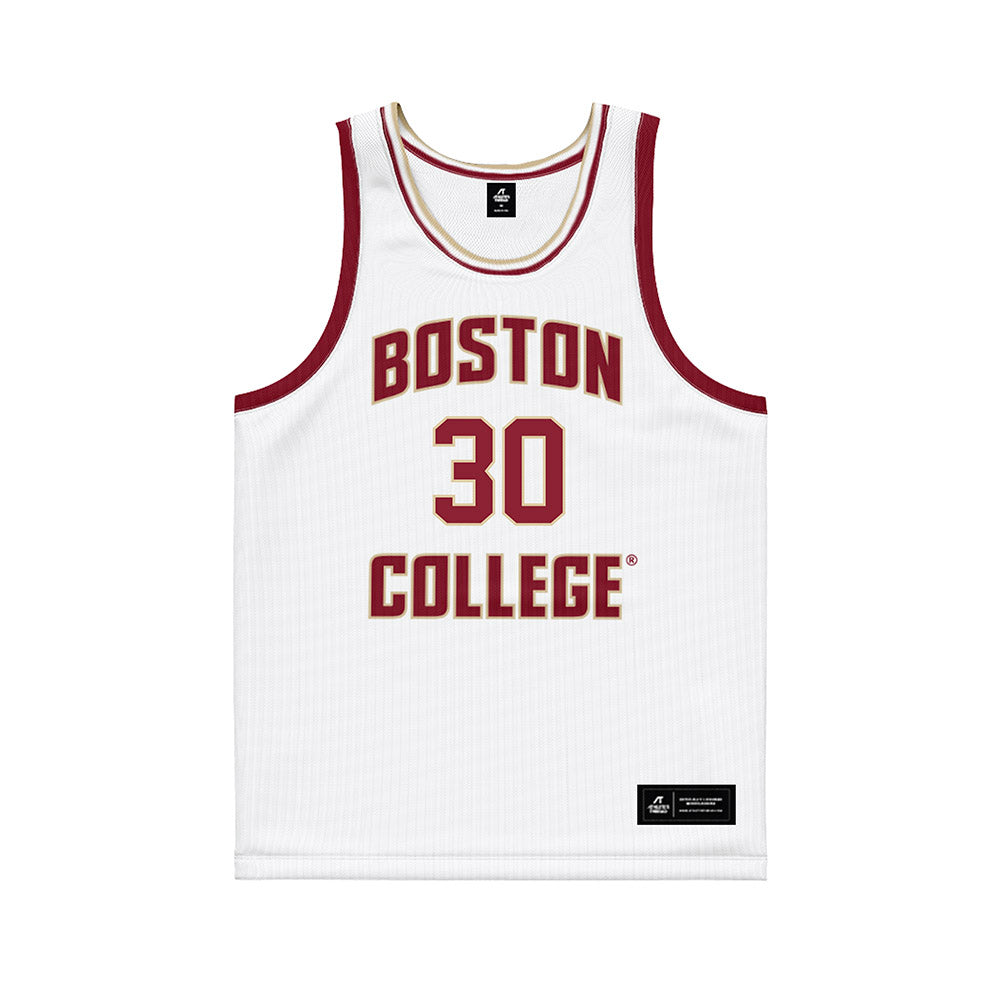 Boston College - NCAA Men's Basketball : Caleb Steger - White Basketball Jersey-0