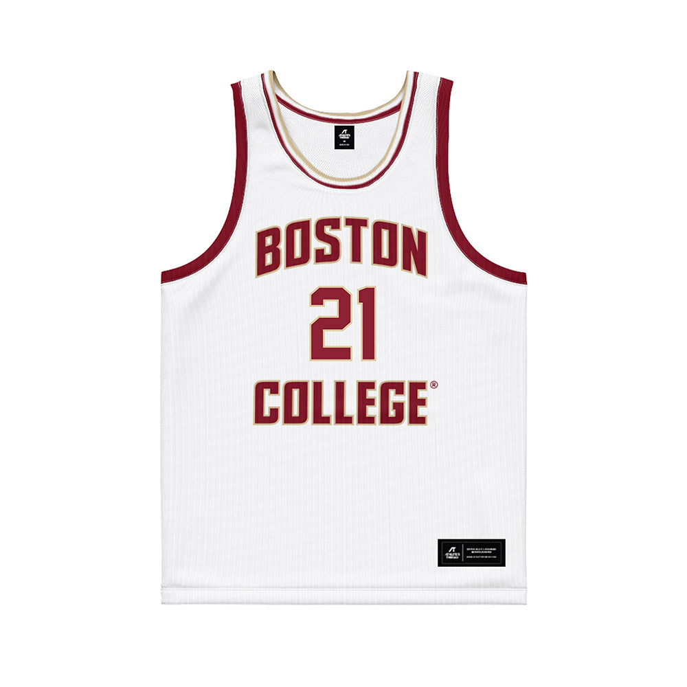 Boston College - NCAA Men's Basketball : Will Eggemeier - White Basketball Jersey