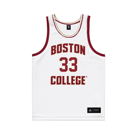 Boston College - NCAA Men's Basketball : Boden Kapke - White Basketball Jersey-0