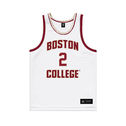Boston College - NCAA Men's Basketball : Colby Duggan - White Basketball Jersey-0