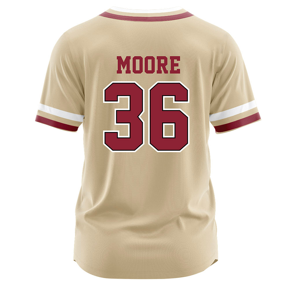 Boston College - NCAA Baseball : Evan Moore - Gold Jersey