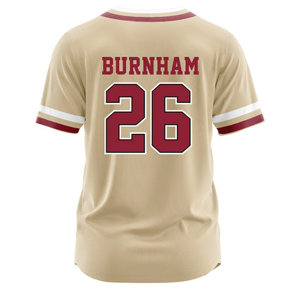 Boston College - NCAA Baseball : Jacob Burnham - Gold Jersey