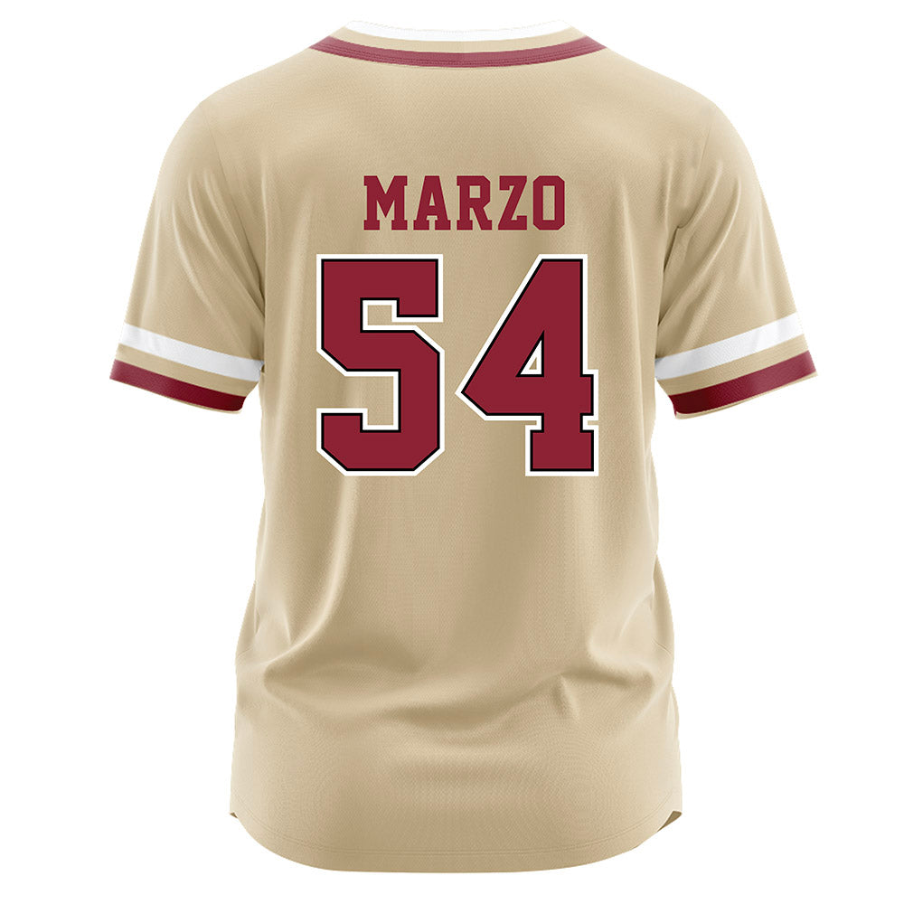 Boston College - NCAA Baseball : Ethan Marzo - Gold Jersey-1