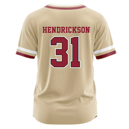 Boston College - NCAA Baseball : Carter Hendrickson - Gold Jersey-1