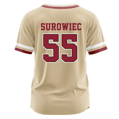 Boston College - NCAA Baseball : Daniel Surowiec - Gold Jersey-1