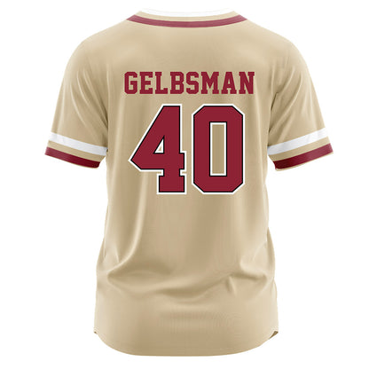Boston College - NCAA Baseball : Aidan Gelbsman - Gold Jersey-1