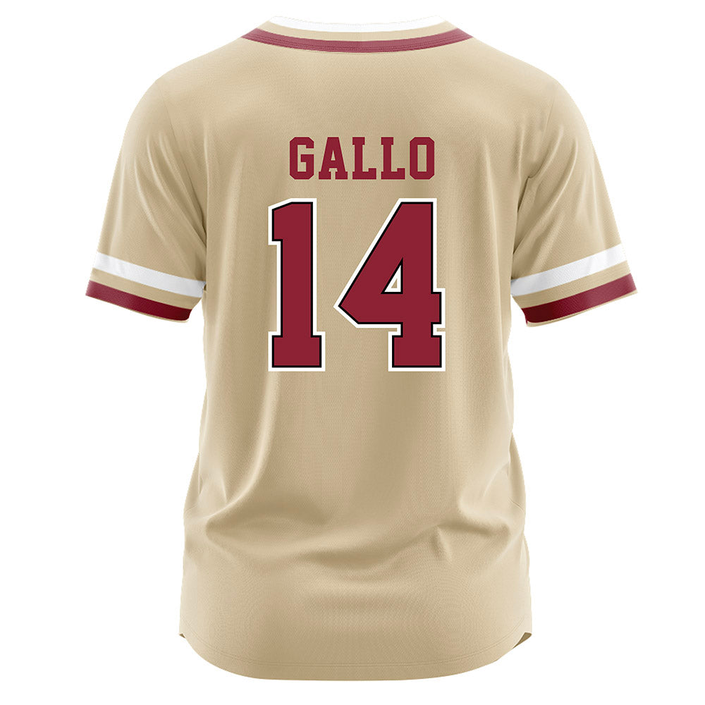 Boston College - NCAA Baseball : Luke Gallo - Gold Jersey-1