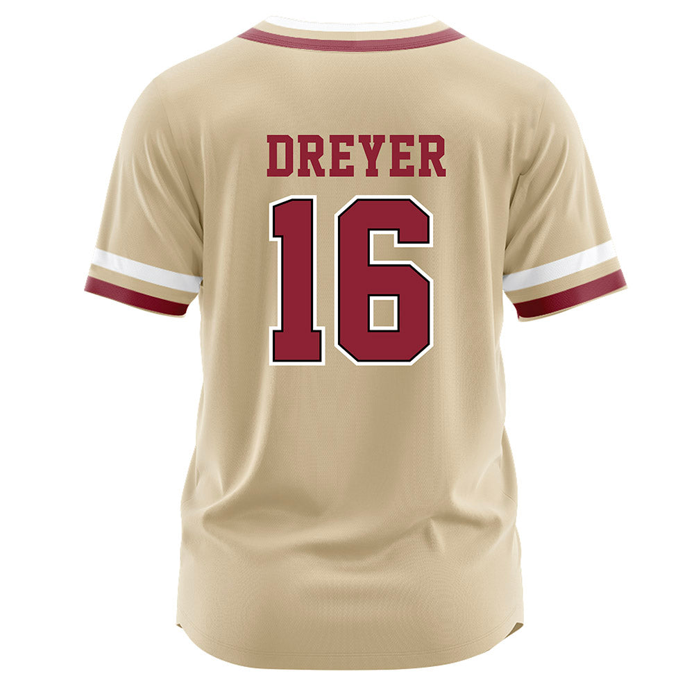 Boston College - NCAA Baseball : Connor Dreyer - Gold Jersey