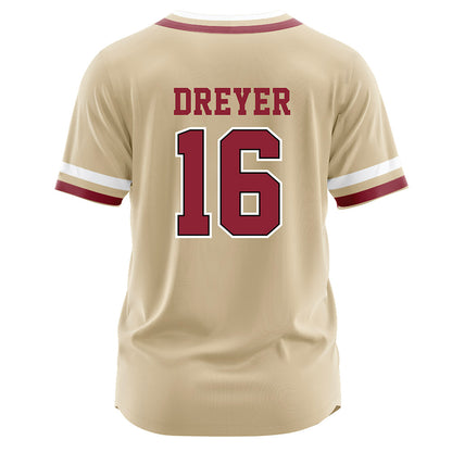 Boston College - NCAA Baseball : Connor Dreyer - Gold Jersey